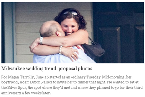 Milwaukee wedding trend: proposal photos