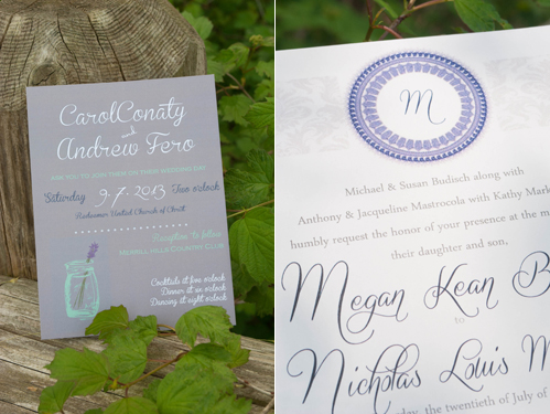 Milwaukee wedding invitations by Do Me a Favor.