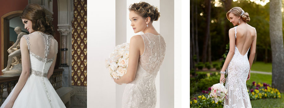 Top 3 wedding dress backs by Bucci's Bridal.